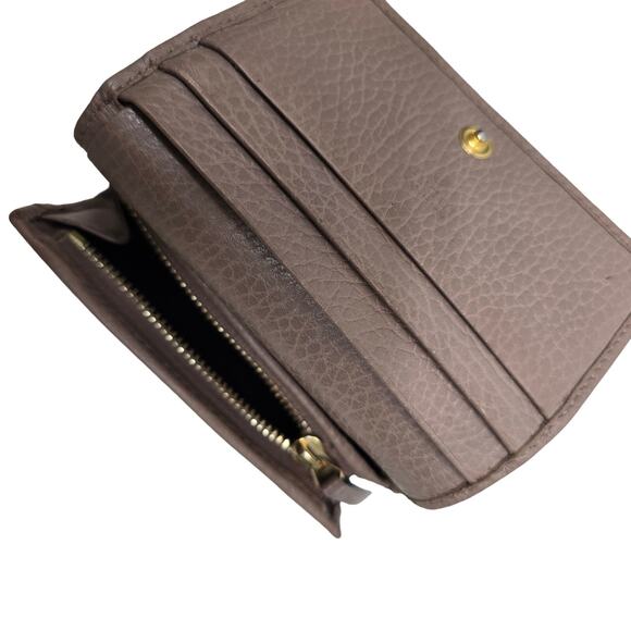 Gucci GG Marmont Compact Wallet Bifold Grained Leather Cardholder Coin Purse - Picture 9 of 14